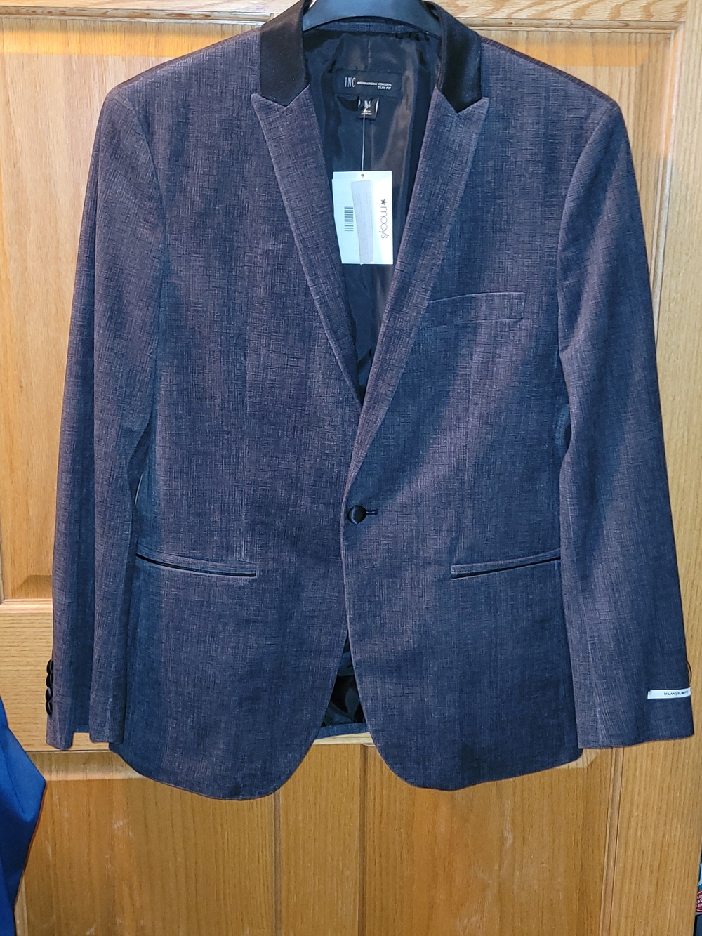 NWT INC International Concepts Men's Charcoal Textured Blazer BEAUTIFUL COAT 42R